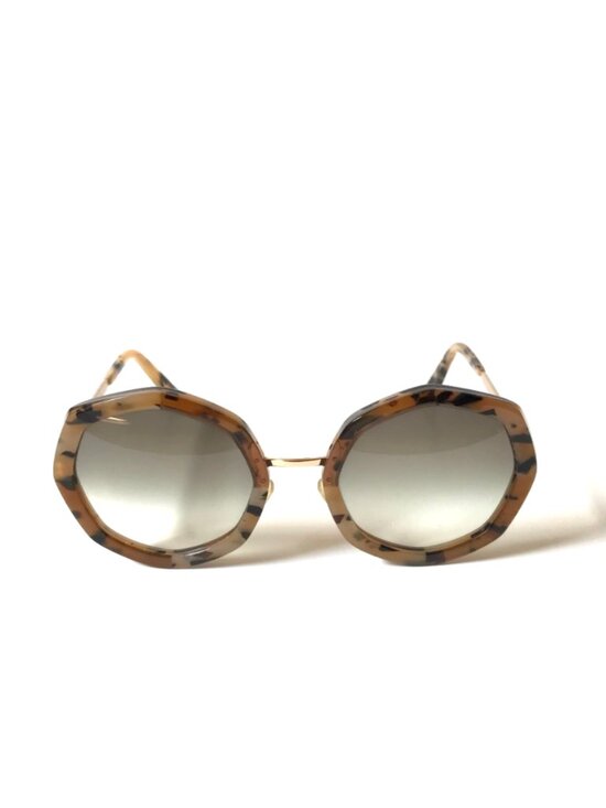 Face a Face Chance 2 Sunglasses Womens Brown Gold Gradient Octagon Italy Plastic main image 4